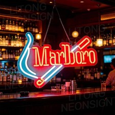 US STOCK Cigarette LED Neon Sign Light With Dimmer 15