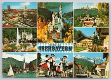 Grusse aus Oberbayern Germany Upper Bavaria Neuschwanstein Munich Postcard picture