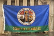 Annin Flags Extra Large County of Los Angeles California Flag 11 ft X 7 FT picture