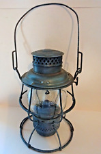 Burlington Route Railroad Lantern with Tall Clear Embossed Globe picture