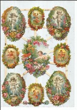 German Embossed SILVER GLITTER  Scrap Die Cut - Christmas Easter Angel EF7364G picture