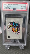 1986 Marvel Comic Images Stickers #10 Wolverine PSA 10 picture