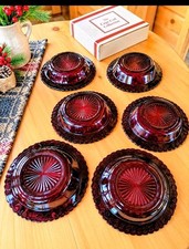 16 Vintage Avon 1876 Cape Cod Ruby Red Salad/Soup Bowls picture
