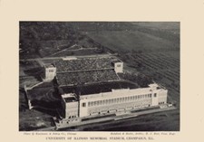 UNIVERSITY OF ILLINOIS football stadium photo c1927 picture