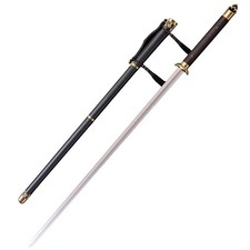 Two Hand Wushu Jian Sword Stainless Steel Blade Brass Hardware Metal Scabbard picture