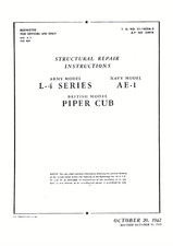 142 Page 1943 TO 01-140DA-3 Handbook Structural Repair L-4 AE-1 Piper Cub on CD picture