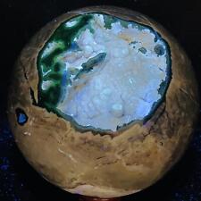 Natural Rare Volcanic Agate Crystal Sphere Healing 3480G (UV Reactive crystal) picture
