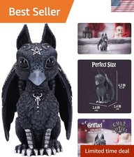 Charming Black Griffon Sculpture - Perfect Hand-Painted Gift for Collectors picture