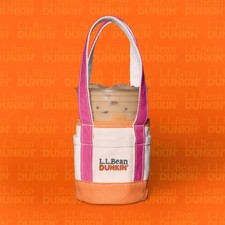 L.L.Bean x Dunkin Donuts Mini Coffee Tote Pink Orange Limited Edition IN HAND picture