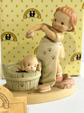 Enesco Memories of Yesterday Mabel Lucie Attwell Fido Girl Figurine 1991 Boxed picture