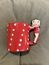 Vintage Betty Boop Starline Red Polka Dot Mug 3D Character Handle Syndicate 2003 picture