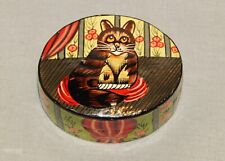 Kashmir India Small Painted Covered Box Cat Design picture