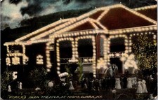 Rorick's Glen Theater at Night Elmira New York Postcard c1912 picture
