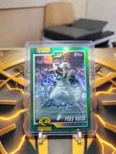 2026 Topps Flagship Puka Nacua Green Foil Autograph 33 /99 LA Rams Auto picture