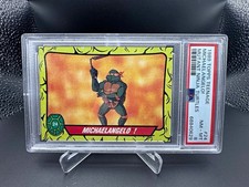 1989 Topps TMNT Teenage Mutant Ninja Turtles Michelangelo #24 PSA 8 picture
