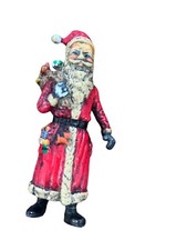 Vintage 1978 Blow Mold Old World Santa Claus Plastic Figure Decoration 6” picture
