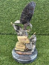 VTG Legends USA American Patriotic Bald Eagle Bronze Sculpture 12” picture