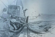 1902 Sailing on a North Sea Smack illustrated picture