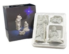 Vintage 1981 Avon Nativity Collectible Holy Family Mary Joseph Baby Jesus Manger picture