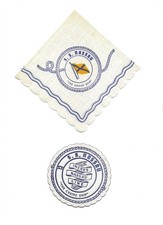 Vintage Incres Nassau Line SS Nassau Cruise Ship Cocktail Napkin Coaster D-104 picture