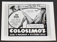 1937 Print Ad Chicago Illinois Colosimo's Dan Barone Capone Hangout Restaurant picture