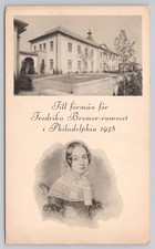 Fredrika Bremer Room Philadelphia 1938 Sweden Esselte Postcard picture
