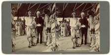 INDIA STEREOVIEW - Delhi Durbar - Rajahs at Railroad Station - H Hands & Co picture