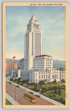 1943 LA City Hall Postcard Western Pub & Novelty Co. Redlands CA Postmark picture