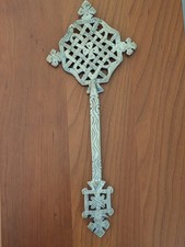 Vintage Ethiopian Orthodox Blessing Handheld Cross – Elaborate Design Africa picture