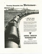 1942 General American Transportation GATX Tank Cars War Effort WWII Vintage Ad picture