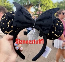 Disney Parks 2026 Halloween Bat Bow Mickey Minnie Mouse Ear Headband New picture
