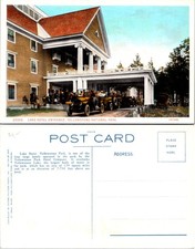 Yellowstone WY Lake Hotel Entrance Building, National Park Postcard 72637 picture