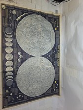 🌕 1969 National Geographic The Earth’s Moon Map David H. Levy Signed Vintage picture
