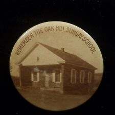 Antique Pocket Mirror 'Remember The Oak Hill Sunday School' picture