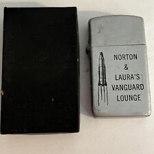 VINTAGE LIGHTER NORTON & LAURA’S VANGUARD LOUNGE GENUINE MADE IN USA w/BOX picture