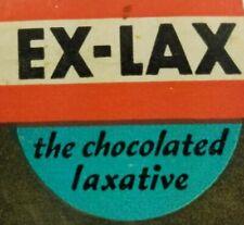 Vintage Advertising Matchbook EX-LAX the chocolated laxative full unstruck  picture