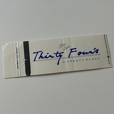 Walter Payton's Thirty Four's Restaurant Chicago Vintage Matchbook MB59-4 picture