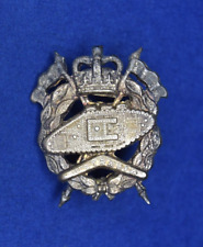 RARE Sterling Silver WW2 NZ Royal Australian Armoured Corps Collar Badge Stokes picture
