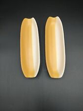 Vintage Ceramic Corn on the Cob Dishes Yellow Cream Set of 2 Made in Taiwan picture