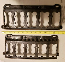 2 Victorian Church Pew  Back Bible Book Holder Spice Racks Wall Mount Cast Iron picture