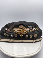 Vtg 1950s Harley Davidson Motorcycle Cap Hat See Notes :100K 50K 25K Mile AMA... picture