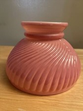 Vintage 6” Swirl Glass Student Lamp Shade Pink- NEW OLD STOCK picture
