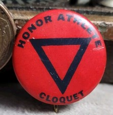 Vintage Pinback Button HONOR ATHLETE YMCA 1940s Or 1950s picture