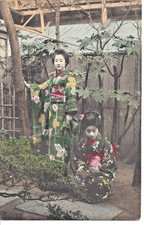 Two (2) Geisha Girls in Japan Vintage 1907-1915 Postcard (1) Not Posted picture