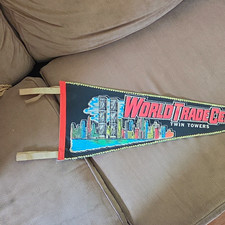Vintage World Trade Center Twin Towers New York City Pennant picture