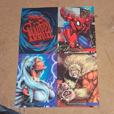 Fleer Marvel Annual 4-Card Lot 1994 Spider-Man Storm Sabretooth picture
