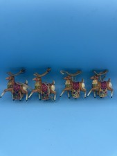 4 Rare Jim Shore Reindeer Hanging Ornaments Heartwood Creek Enesco Retired picture