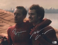 Tobey Maguire Andrew Garfield Signed Autograph Spider-Man 11x14 Photo Beckett picture