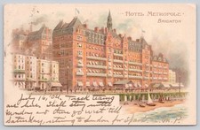 1904 Hotel Metropole Brighton England Postcard Seaside Resort UK picture