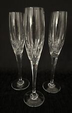 VNTG Mikasa Artic Lights Crystal Champagne Flutes 103/4 Inches Blown Glass Set/3 picture